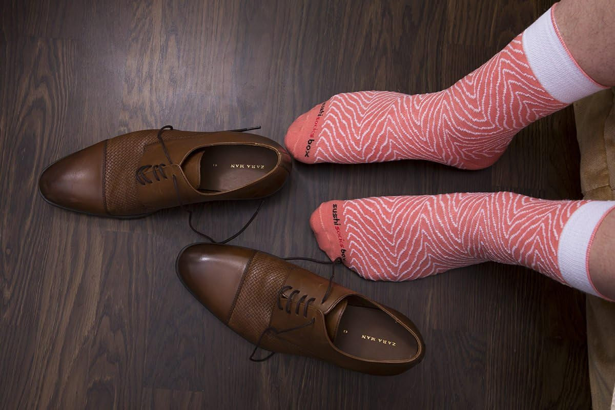 - Men'S Women'S - Sushi Socks Box Salmon Tamago - 2 Pairs